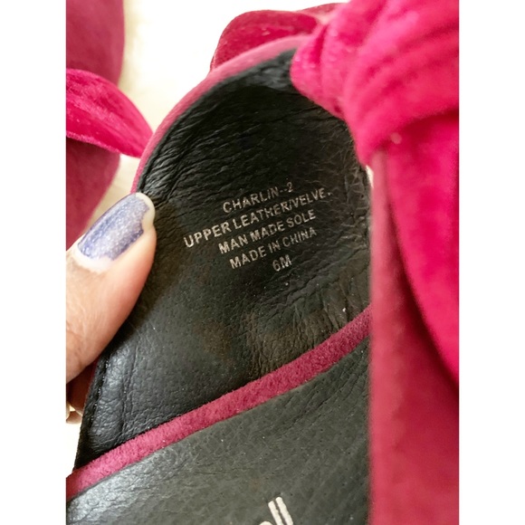 💃Anthro Jeffrey Campbell Charlin mule slides in burgundy red - Picture 9 of 9